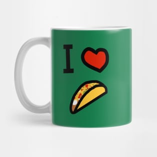 I Heart Tacos Love Mug